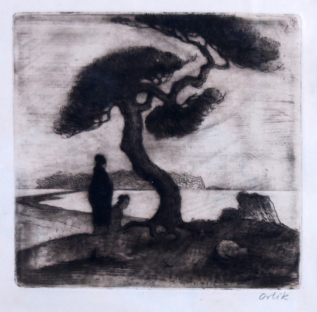 Emil Orlik (1870 - 1932) - Jezero Biwa