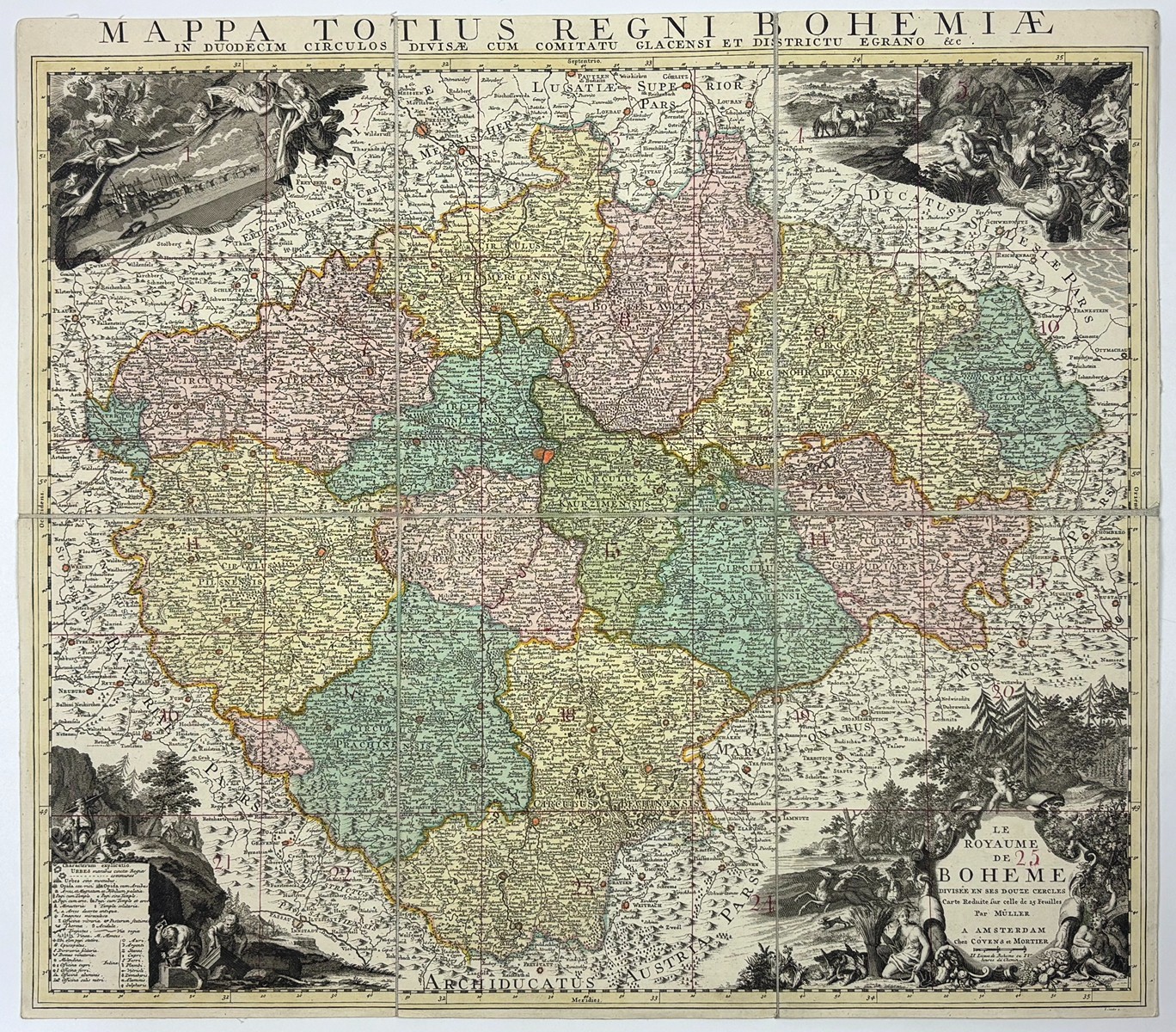 Johann Christoph Müller (1673 - 1721) - Největší mapa Čech