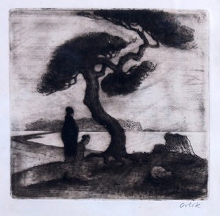 Emil Orlik (1870 - 1932) - Jezero Biwa