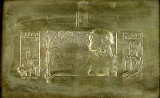 Rudolf Hameršmíd (1878 - 1966) - Secesní reliéf "Pacov 1906"