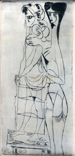František Tichý (1896 - 1961) - Lazar - zápas s andělem