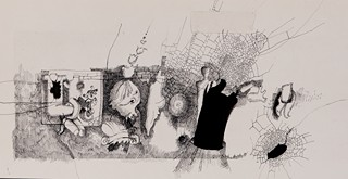 Bedřich Dlouhý (1932) - ilustrace k Malcolm Lowry: Pompeje našich dnů