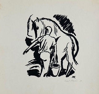 Minář Karel (1901 - 1973) - Muž s koněm