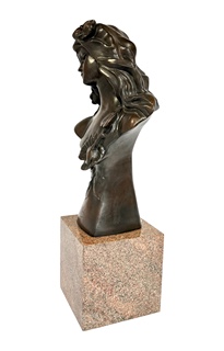 Alfons Mucha (1860 - 1939) - Secesní busta dívky