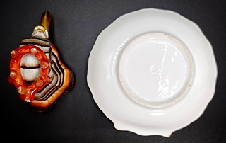 Mušlový šálek s lasturovým podšálkem - Březová