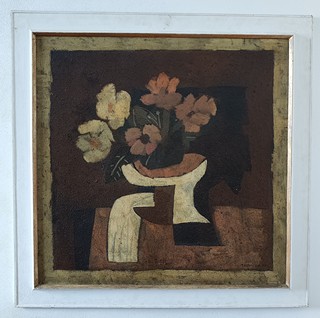 Karel Zedníček. 1932 - - Kubizující zátiší s květinami