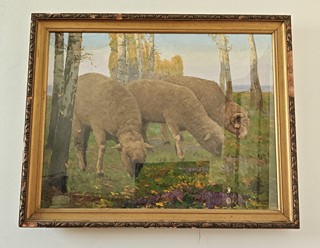 Vojtěch Hynek Popelka, (1888–1961) - Ovce v březovém háji, dat, 1932