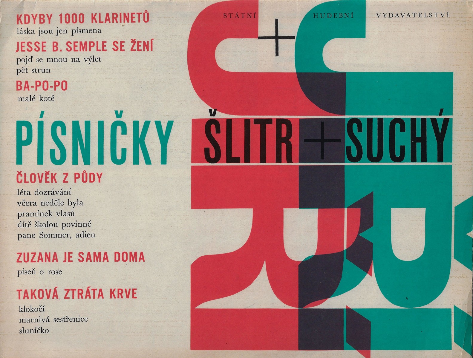 Jiří Suchý (1931) - Písničky Šlitr + Suchý