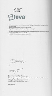 Václav Havel (1936 - 2011) - Slova / Václav Havel ; lepty Jiří Anderle