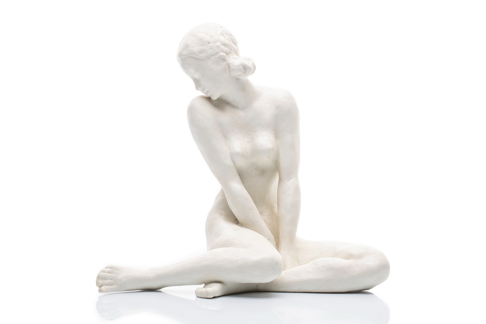 Sedící ženský akt (Sitzender Frauenakt) – návrh Fritz Klimsch (1870–1960) | Porzellanfabrik Rosenthal, Selb (Německo)