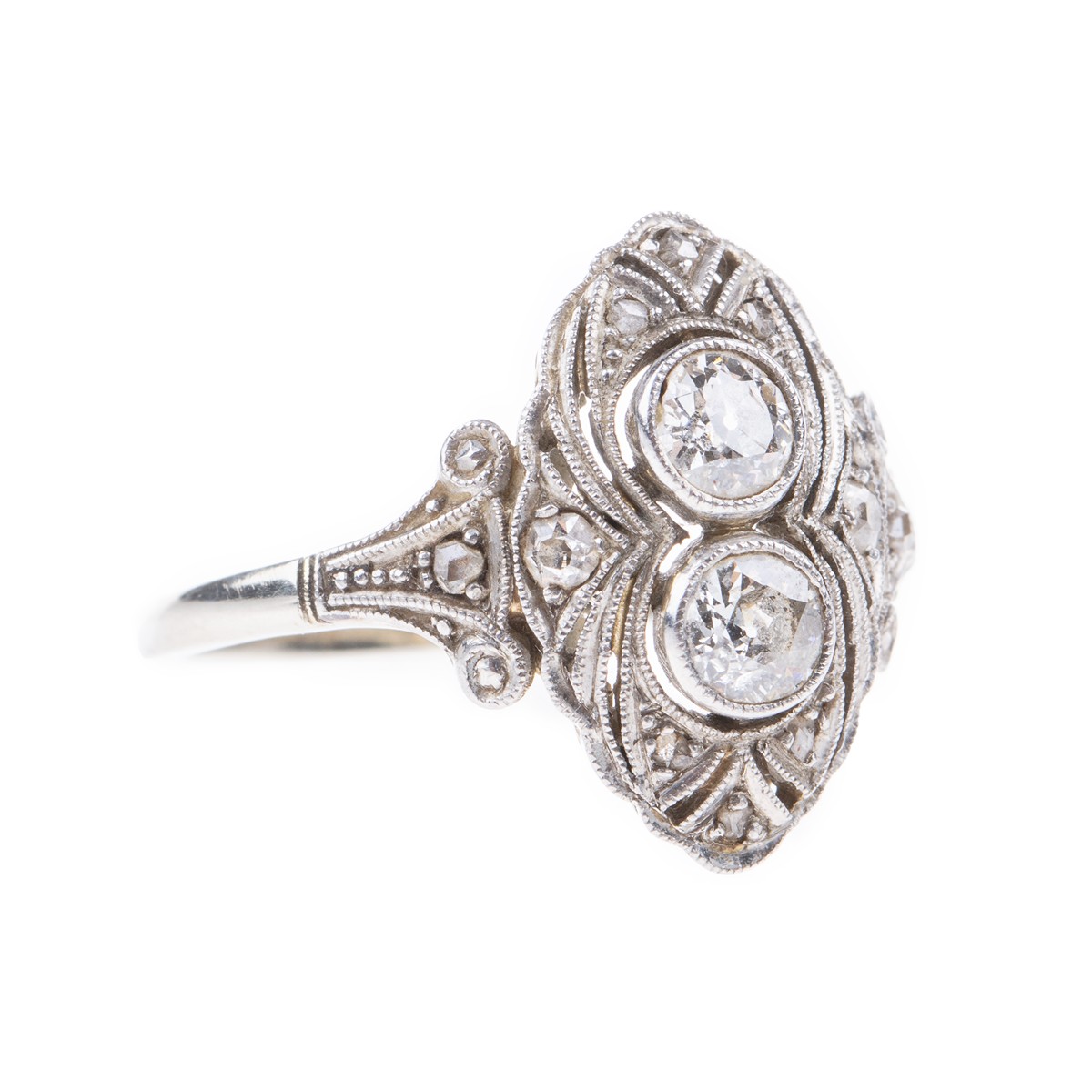 Art Deco diamantový prsten „Toi et Moi“ | Střední Evropa