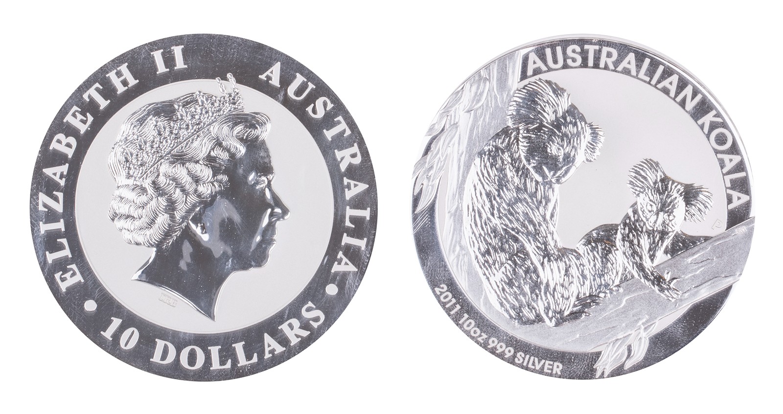 Stříbrná investiční mince Australian Koala 10 oz (2011) | Australská královská mincovna Perth Mint, Austrálie