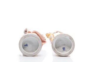 Párové porcelánové figurky alegorií ročních období | Ernst Bohne Söhne, Rudolstadt (Německo)