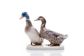 Pár kachen březňaček (Entenpaar) - návrh Willy Zügel (1876–1950) | Porzellanfabrik Rosenthal, Selb (Německo)