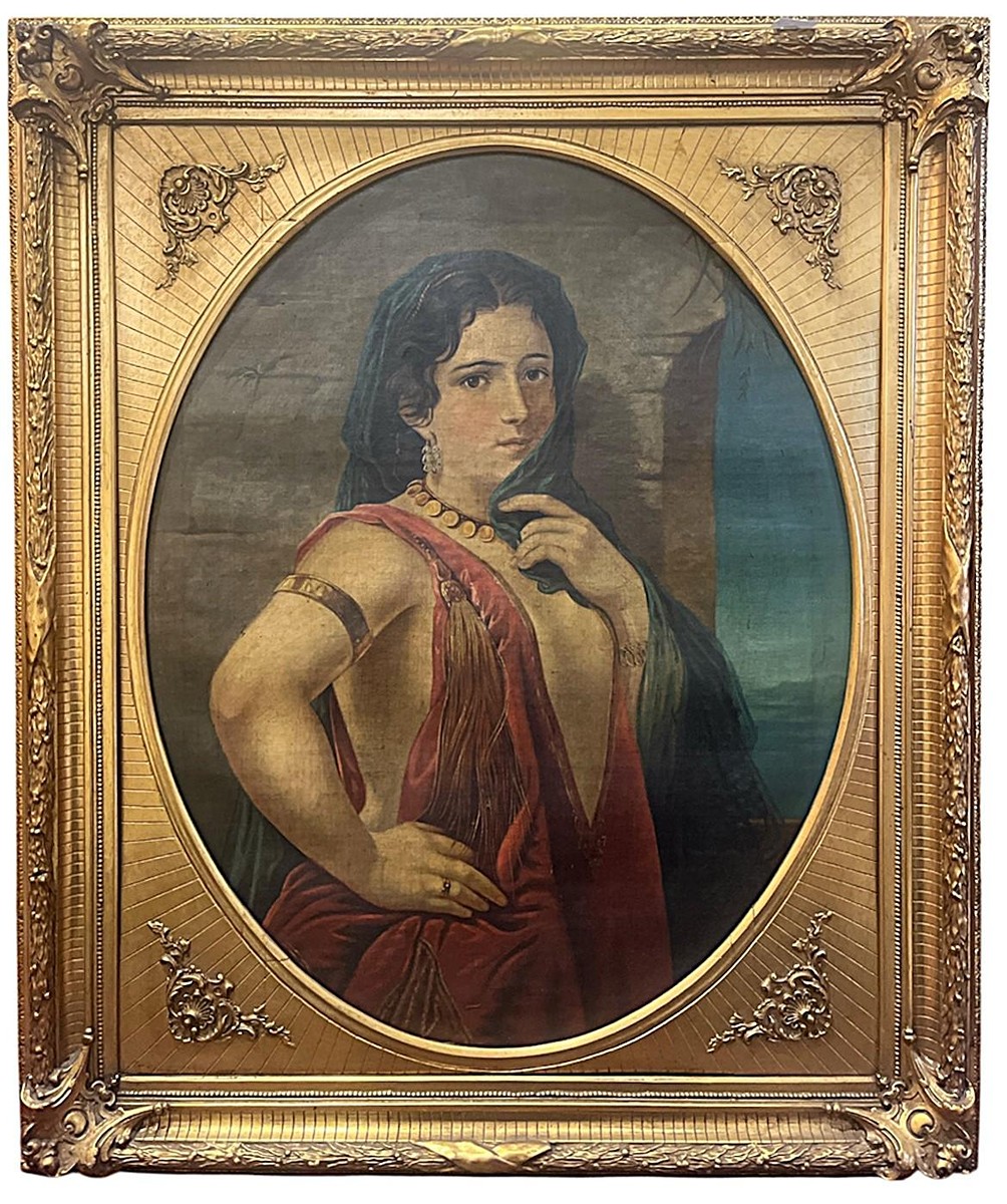 Portrét dámy ve zlatém rámu IV.