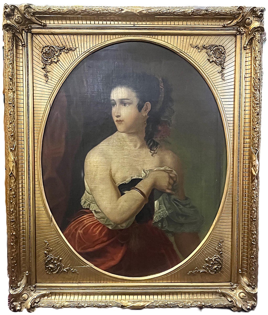 Portrét dámy ve zlatém rámu III.