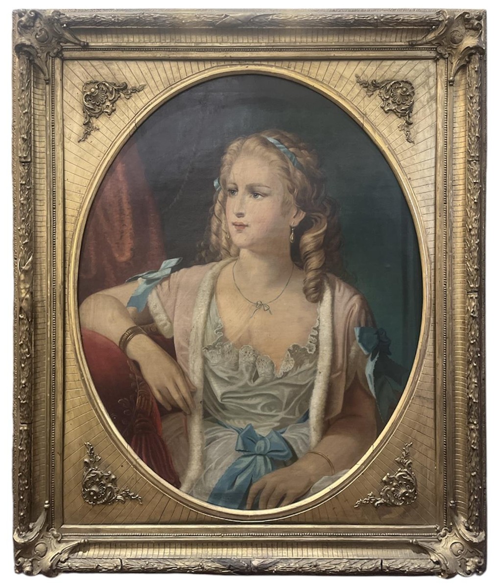 Portrét dámy ve zlatém rámu II.