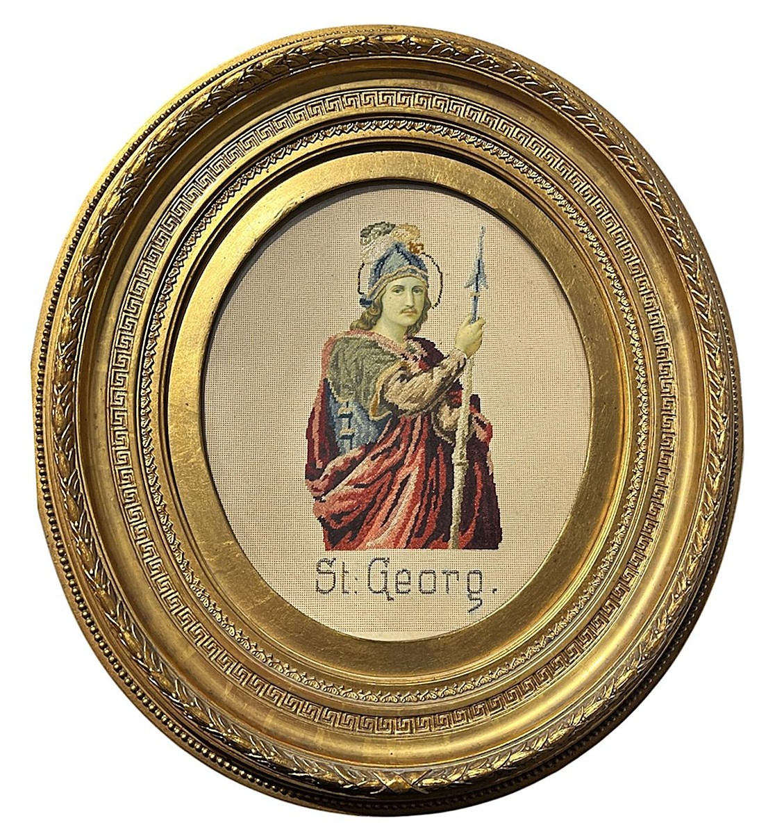 Vyšívaná ikona- Svatý Jiří