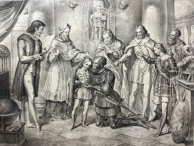 Niederhofer Joseph - Ladislav odměňuje udatného Jiskru