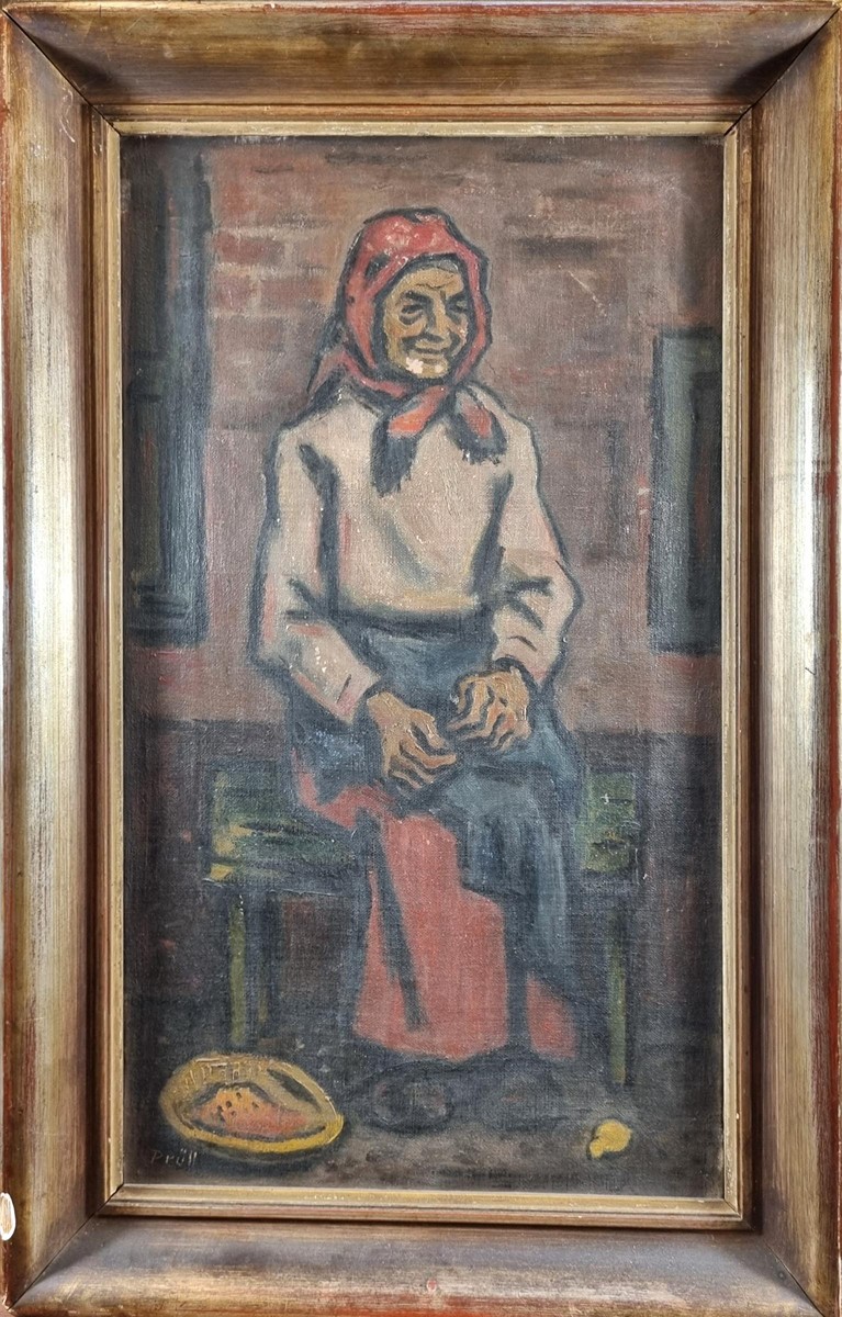 Prüll Emanuel - Stařena před chalupou