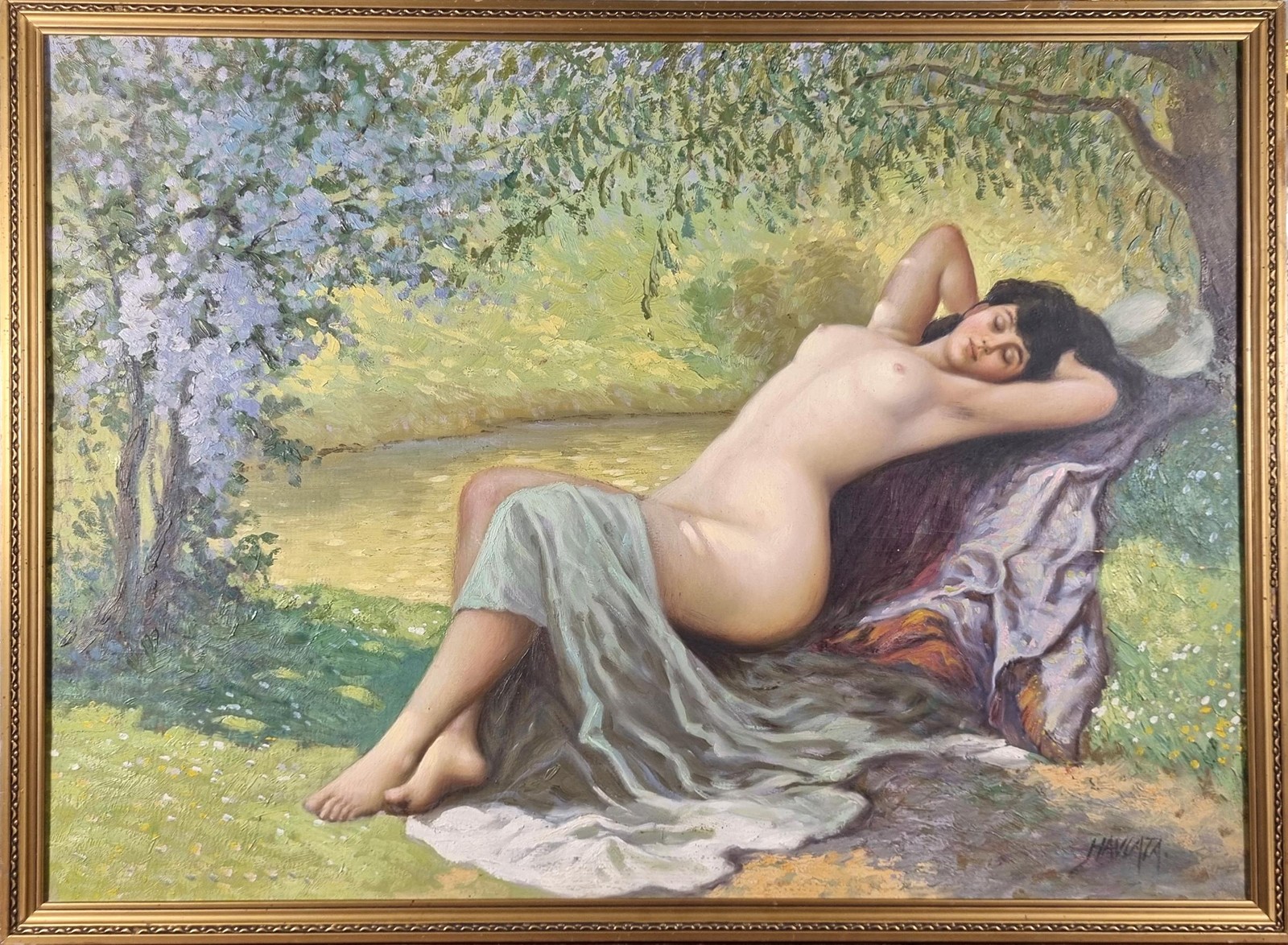 Havlata Karel - Akt pod vrbou