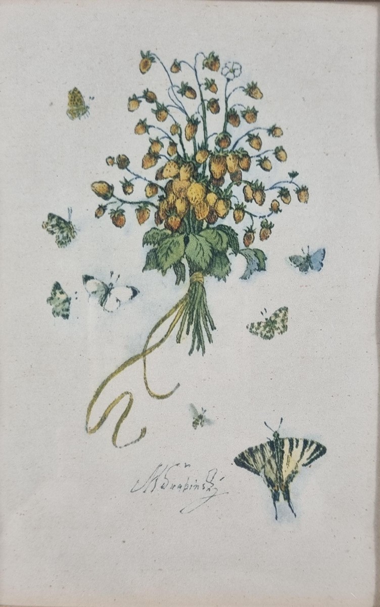 Švabinský Max - Lesní jahody a motýli