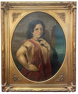 Portrét dámy ve zlatém rámu IV.