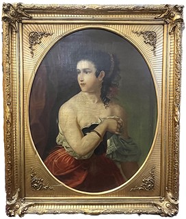 Portrét dámy ve zlatém rámu III.