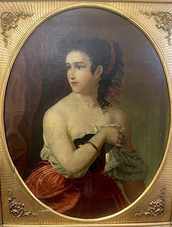 Portrét dámy ve zlatém rámu III.