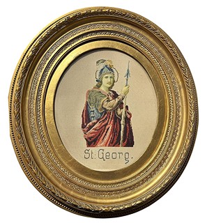 Vyšívaná ikona- Svatý Jiří