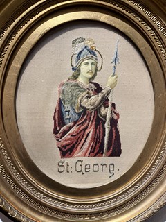 Vyšívaná ikona- Svatý Jiří