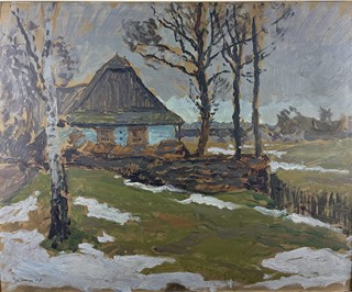 Macoun Gustav - Zbytky sněhu u chalupy