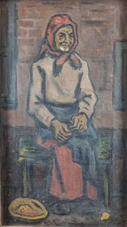 Prüll Emanuel - Stařena před chalupou