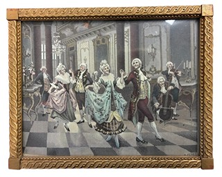Neyret Frères - Francouzský gobelín "rokokový bál"