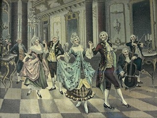 Neyret Frères - Francouzský gobelín "rokokový bál"