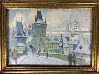 Zima na Karlově mostě