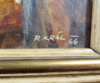 Podzimní koupání, sig. R. Král