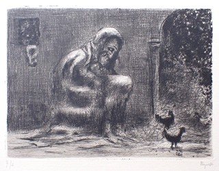 BOHUSLAV REYNEK (1892 – 1971) - Jób v zimě - Z cyklu Jób 1949