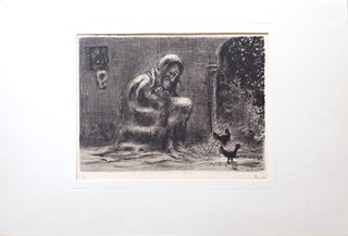BOHUSLAV REYNEK (1892 – 1971) - Jób v zimě - Z cyklu Jób 1949