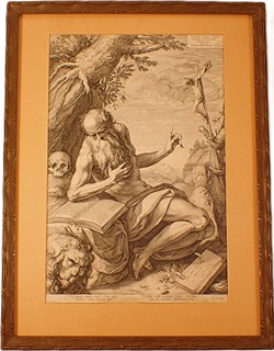 Hendrick Goltzius (1558 - 1617) - Svatý Jeroným na poušti
