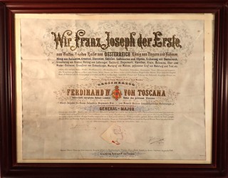 Povyšovací dekret arcivévody Ferdinanda IV. Toskánského