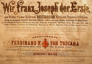Povyšovací dekret arcivévody Ferdinanda IV. Toskánského