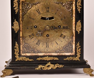 Barokní dřevěné hodiny Joseph Graff Prag 1777