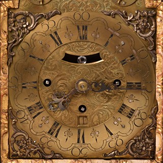 Barokní dřevěné hodiny Joseph Graff Prag 1777