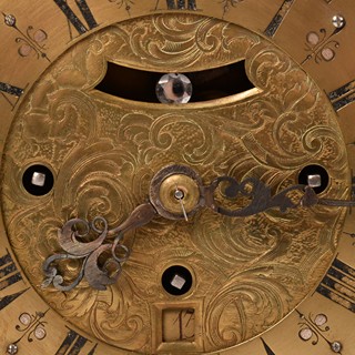 Barokní dřevěné hodiny Joseph Graff Prag 1777