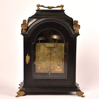 Barokní dřevěné hodiny Joseph Graff Prag 1777