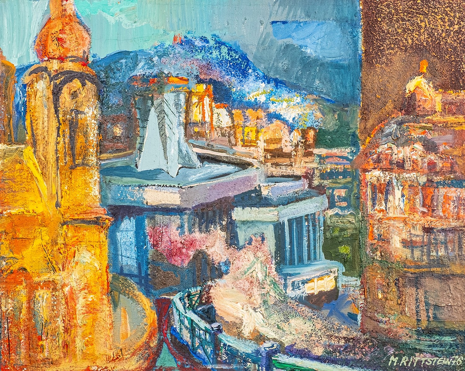 Michael Rittstein (1949) - Karlovy Vary - Gagarinova kolonáda (od r. 1992 opět "Vřídelní kolonáda")