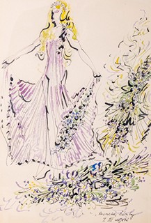 Eduard Milén (1891 – 1976) - Rusalka, žínky, scénická návrh