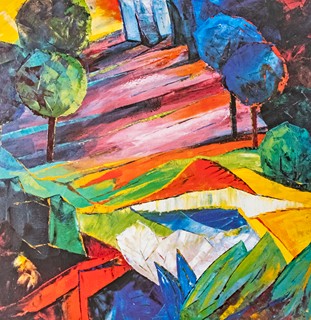 Olga Schrüfer-Kozlová (1947) - Cycle "Sunlit landscapes II"