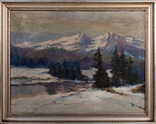 Josef Bino (1881 – 1947) - Horská zimní krajina